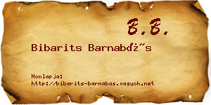 Bibarits Barnabás névjegykártya